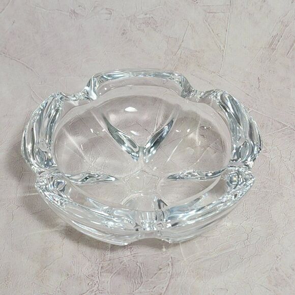 2 - Cristal d'Arques 4.25" Genuine Lead Crystal Glass Ashtray - Picture 6 of 11